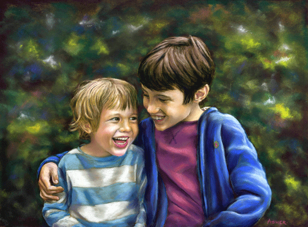 Lenny and Sammy Lenny and Sammy - pastel by Jon Asher